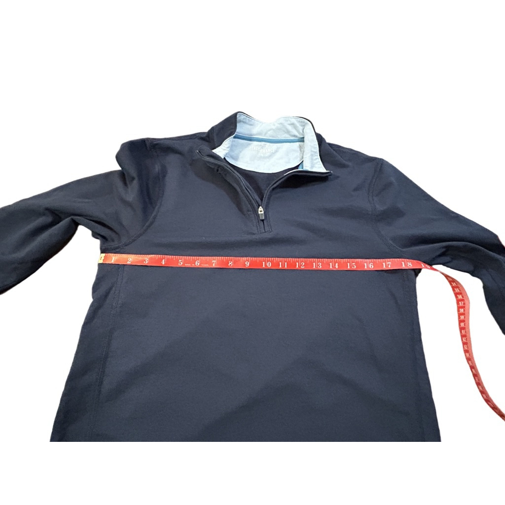 Women's J.Crew Performance Navy Light Blue Long Sleeve 1/4 Zip S - Picture 5 of 7